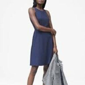 BANANA Republic Italian Wool Blend Fit&Flare Dress